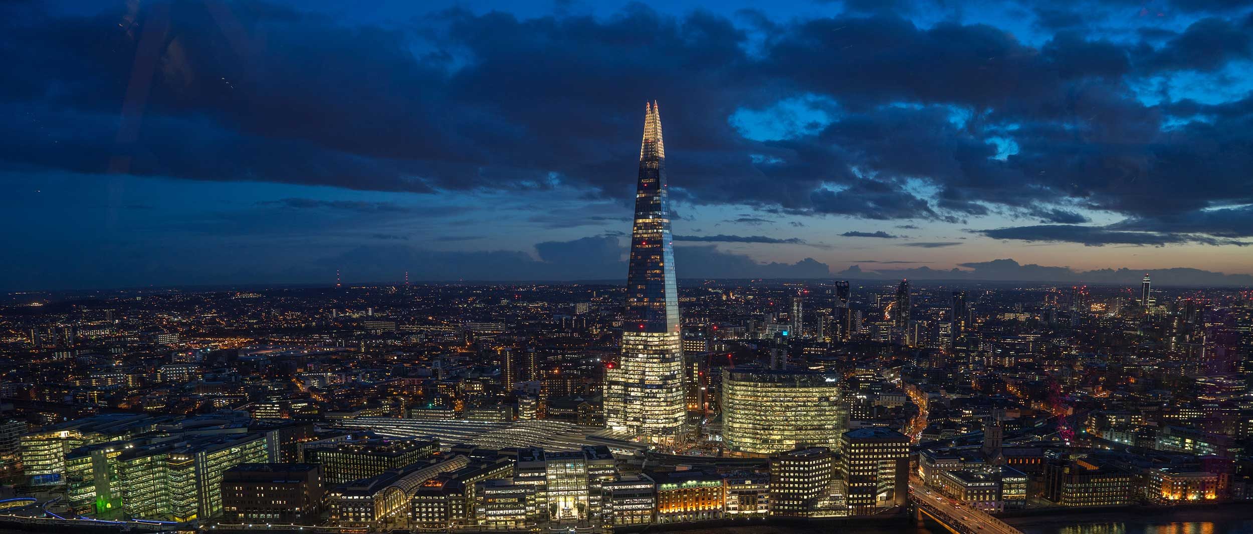 London Shard at night